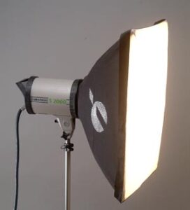 Studioblitz mit Softbox