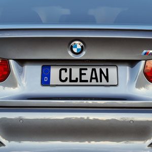 Kennzeichenhalter aan BMW Heckansicht